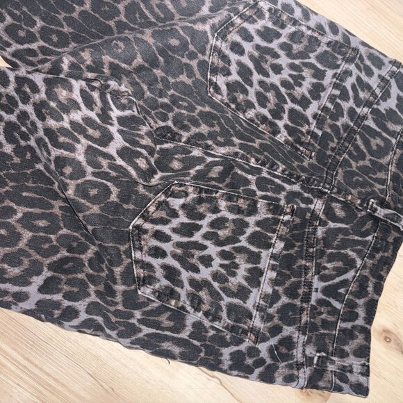 Zara Leopard Print Jeggings Sz 6 - Picture 5 of 8